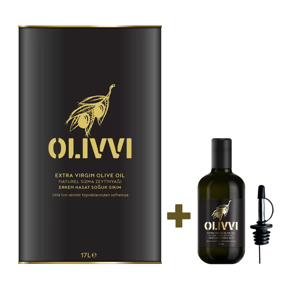 Early Harvest Cold-Pressed Extra Virgin Olive Oil 17 L + 500 ml Gift - 1