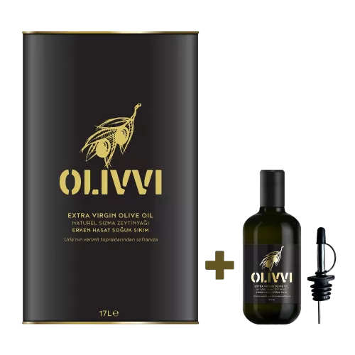 Erken Hasat Soğuk Sıkım Sızma Zeytin Yağı 17 L + 500 ml Hediye 